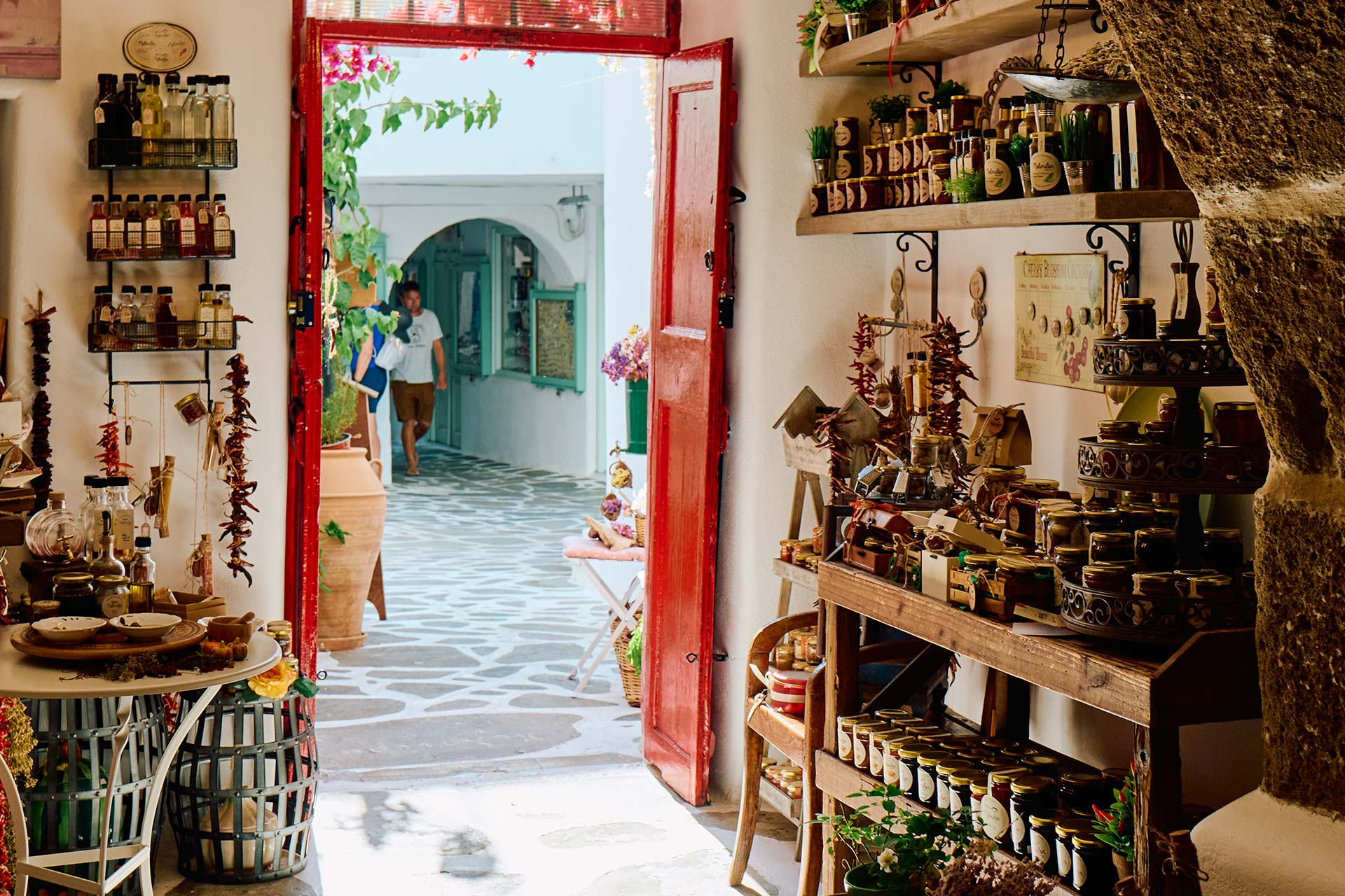 Authentic Naxian products at Melimilon in Naxos